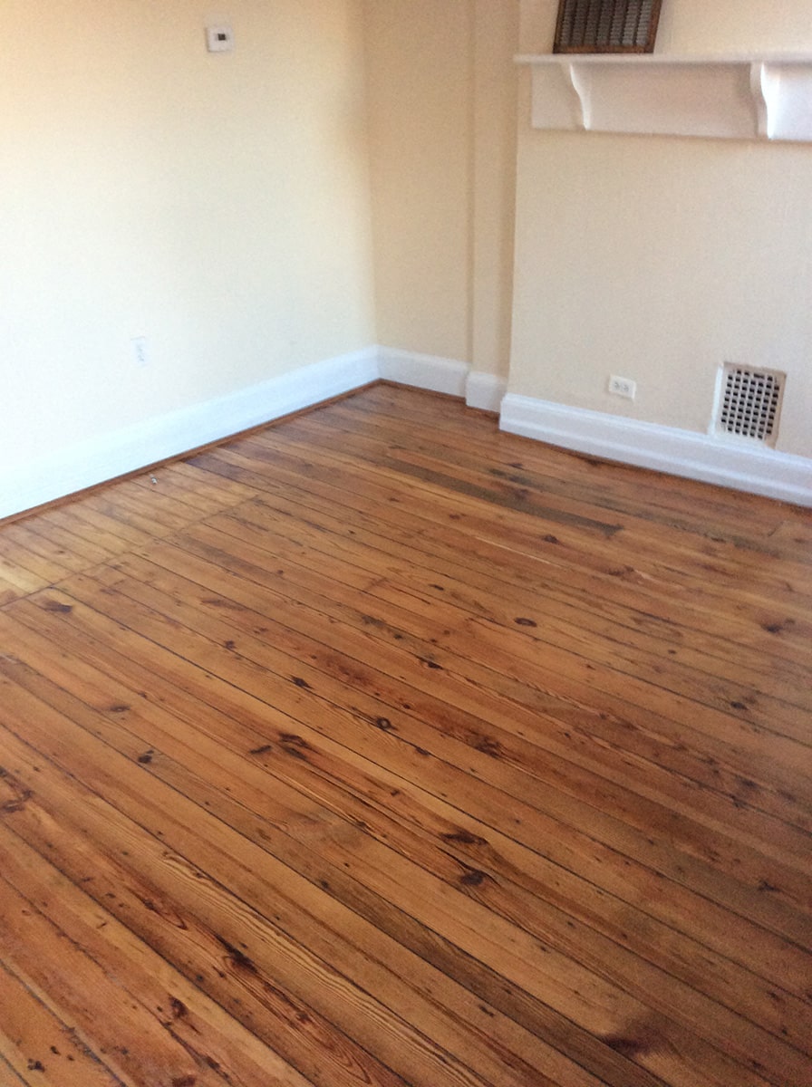 refinished wood floor