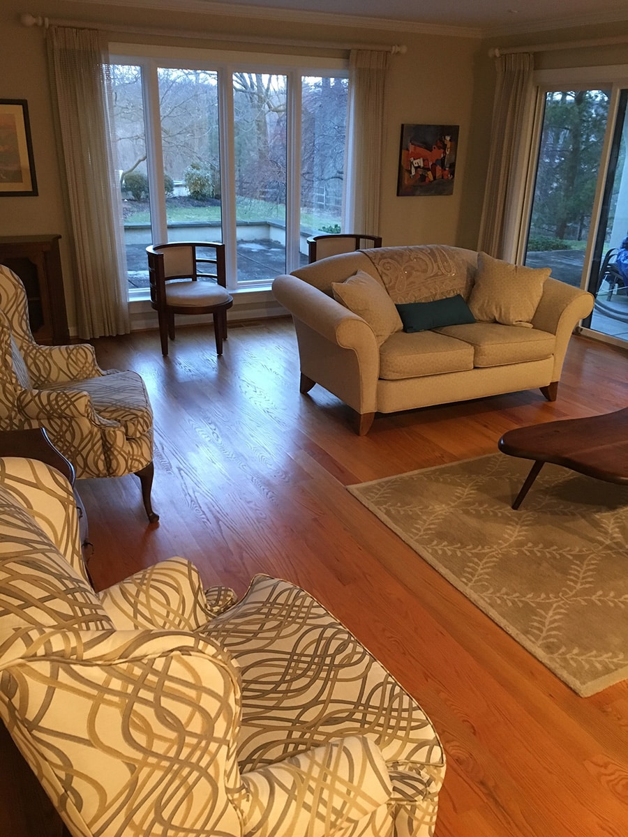 living room with hardwood floor